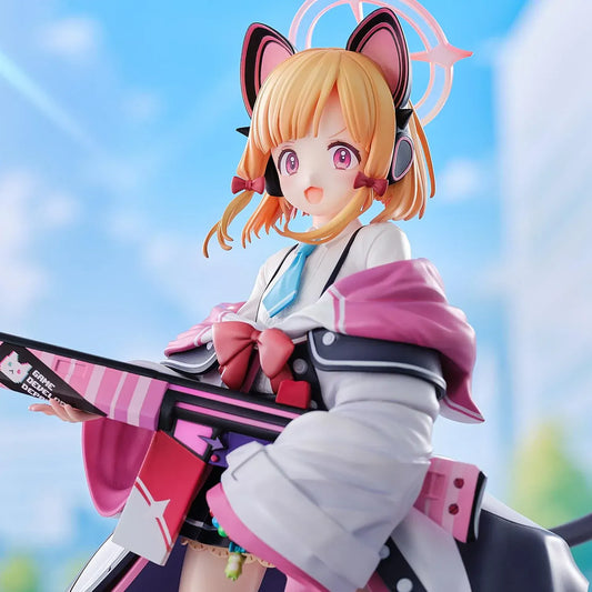 Blue Archive Momoi 1/6 scale figure holding pink rifle with cat-ear headset