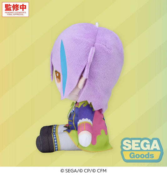 Hatsune Miku Colorful Stage MySEKAI Rui Kamishiro Plush with purple hair, embroidered eyes, and colorful stage-inspired outfit