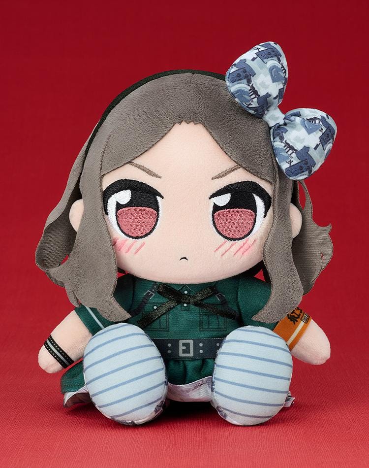 Girls Band Cry Kuripan Tomo Ebizuka plushie sitting pose with bow anime character plush collectible