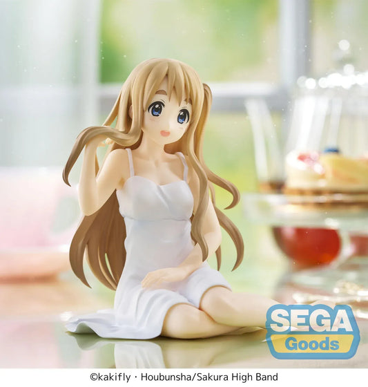 K-On Yumemirize Tsumugi Kotobuki figure by SEGA sitting in white dress with long blonde hair