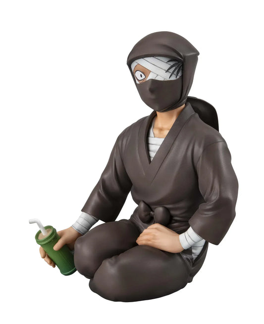 Nintama Rantaro G.E.M. Series Zatto-san palm size figure seated in hand with ninja outfit