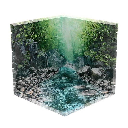 Dioramansion 200 Gentle Stream diorama with forest scenery, rocks, and clear water
