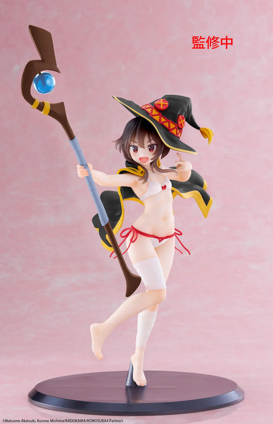 Megumin swimwear coreful figure holding staff KonoSuba anime collectible