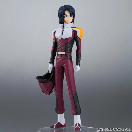 Mobile Suit Gundam SEED Freedom Lucrea Light Athrun Zala Pilot Suit Ver. Figure featuring Athrun with dark blue hair, pilot suit, white gloves, and standing display pose.