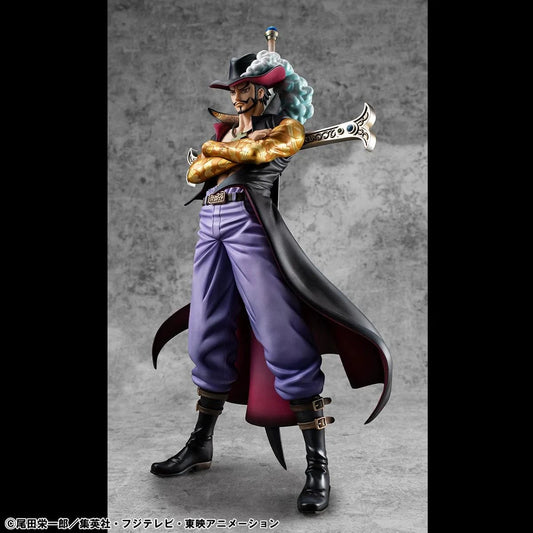 One Piece Portrait of Pirates SA-Limited Dracule Mihawk Ver. R Figure standing with arms crossed and sword on back