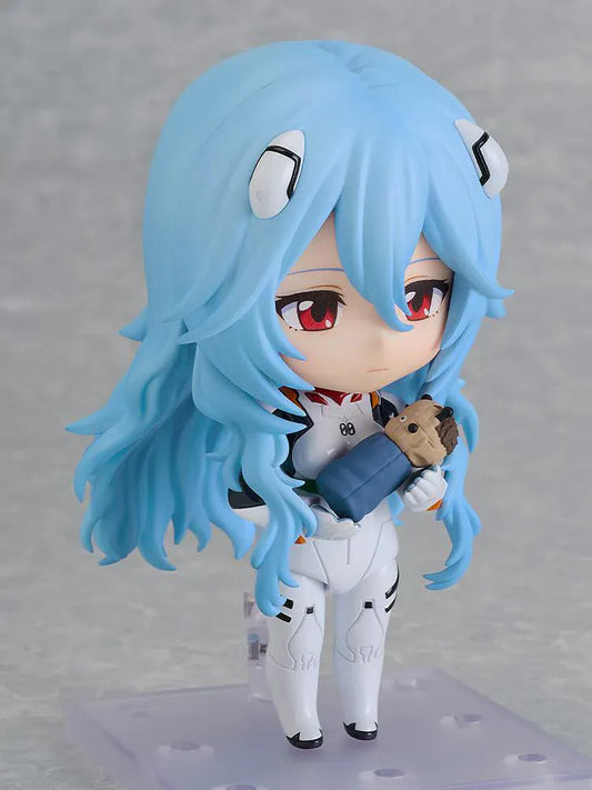 Rei Ayanami Long Hair Nendoroid Rebuild of Evangelion chibi anime figure in plugsuit Good Smile Company