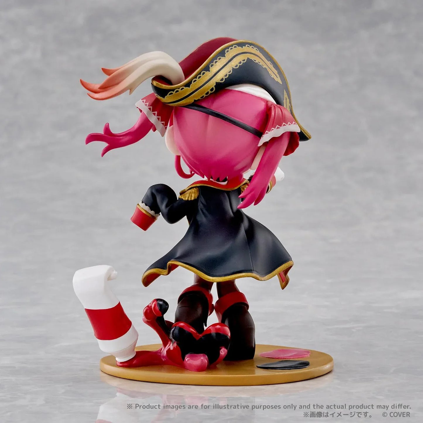 Hololive Production PalVerse Pale Houshou Marine Figure with red hair, pirate captain hat, and signature outfit