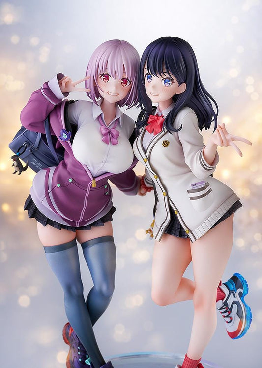 SSSS Gridman Rikka Takarada and Akane Shinjo 1/7 scale figure feat Toridamono standing together on display base