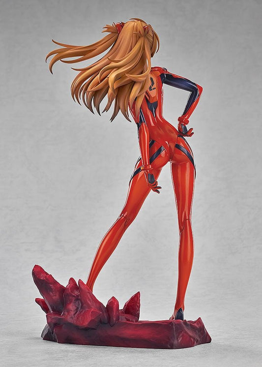 Rebuild of Evangelion Asuka Shikinami Langley 1/7 scale figure in red plugsuit standing on battle-style base