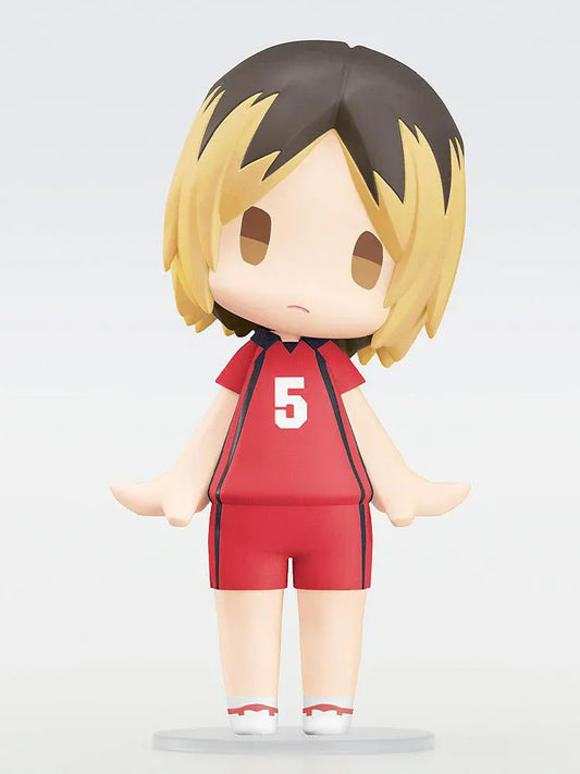 Chibi Kenma Kozume Hello! Good Smile figure in red Nekoma volleyball uniform.