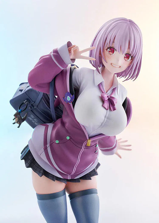 SSSS Gridman Akane Shinjo 1/7 scale figure feat Toridamono wearing purple jacket and sneakers