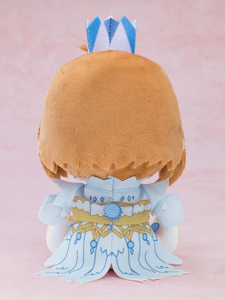 Cardcaptor Sakura Clear Card Plushie Sakura Kinomoto CLEAR Outfit Ver with blue dress, crown headpiece, and cheerful embroidered expression