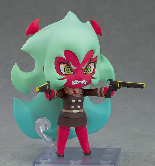 New Panty and Stocking with Garterbelt Nendoroid Scanty anime figure with mint green hair and whip accessory