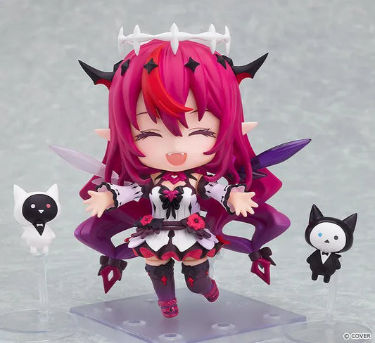 hololive production Nendoroid IRyS figure with interchangeable face plates, colorful hair, and signature outfit