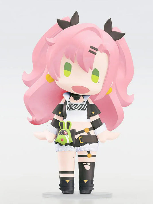 Zenless Zone Zero Hello Good Smile Nicole Demara chibi figure with pink twin-tails and stylized expression standing on base.