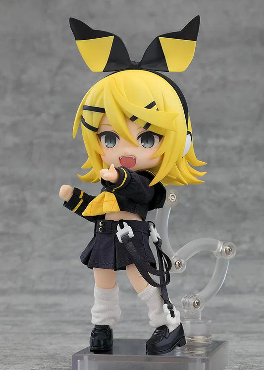 Vocaloid Kagamine Rin Nendoroid Doll Bring It On version with black and yellow outfit