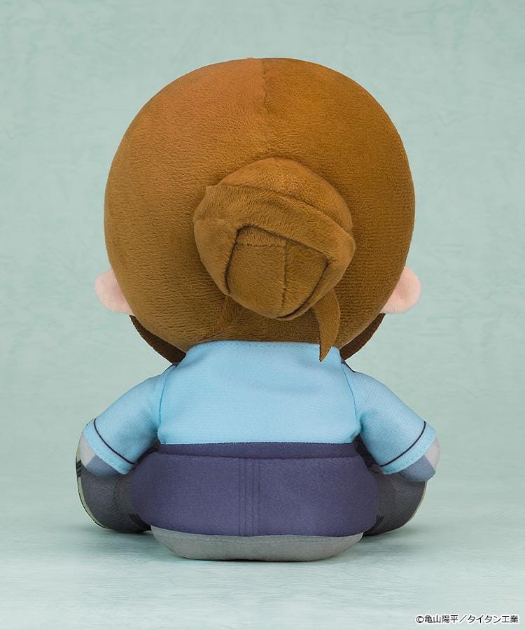 MILKY☆SUBWAY THE GALACTIC LIMITED EXPRESS Ryoko plushie wearing a blue uniform with a tie and badge.