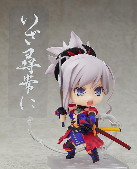 Fate Grand Order Nendoroid Saber Miyamoto Musashi reissue with dual swords and chibi design