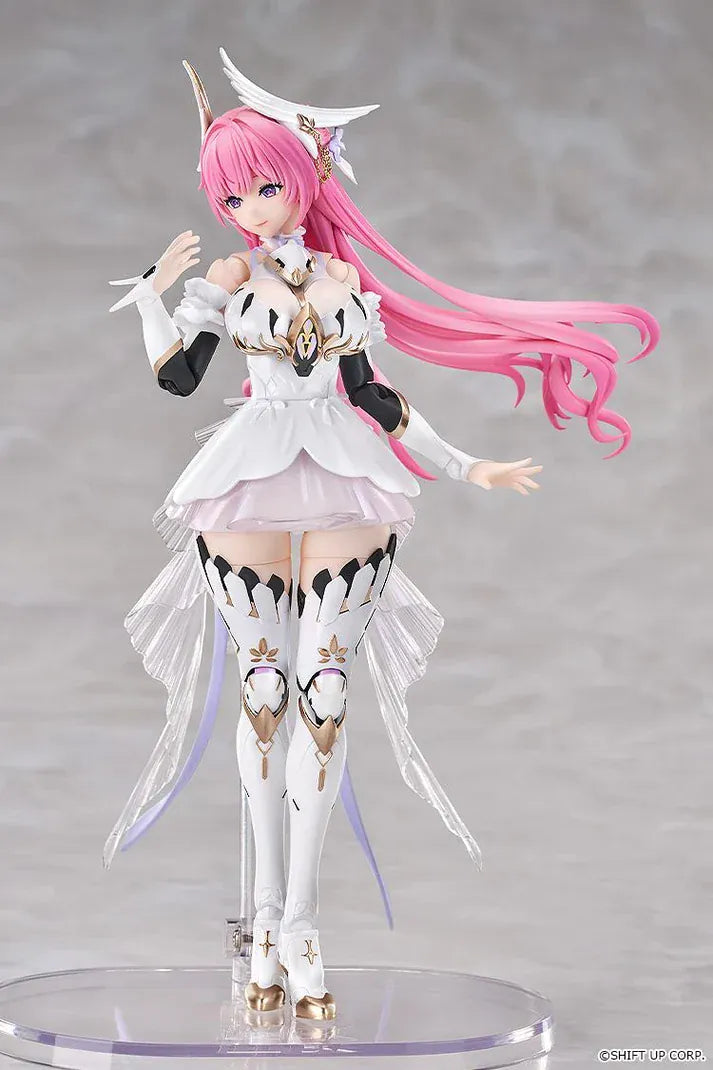 GODDESS OF VICTORY NIKKE Hyper Body Dorothy articulated figure wearing a white-and-gold outfit with mechanical wings.