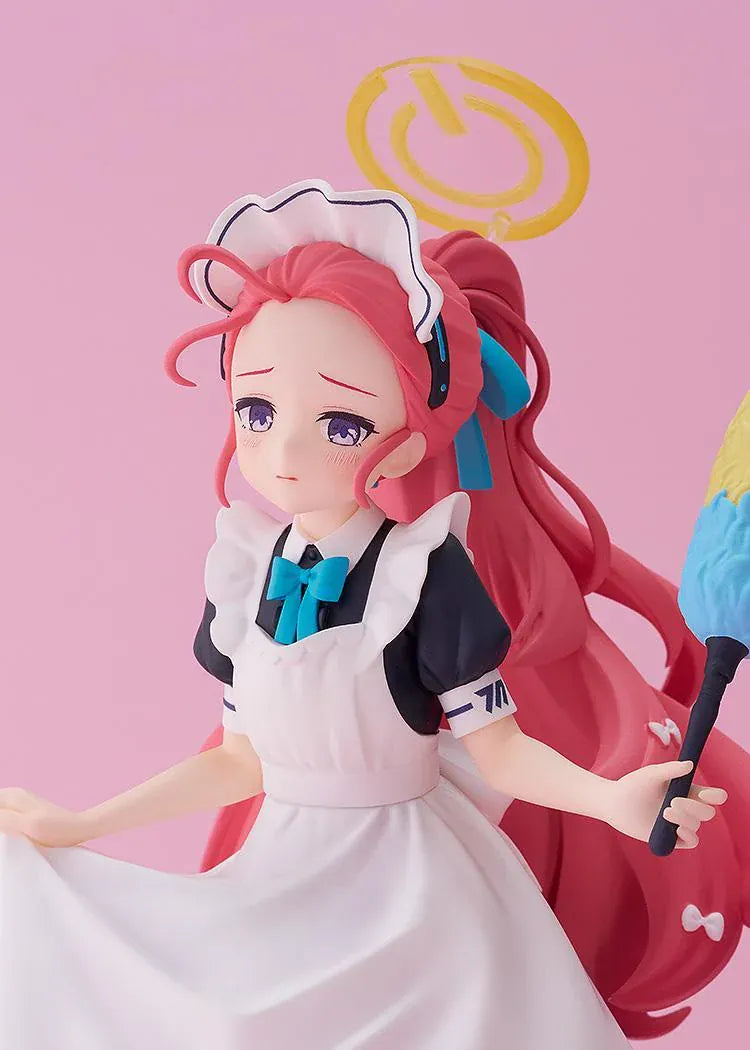Blue Archive POP UP PARADE Yuzu Maid figure wearing a maid outfit and holding a feather duster
