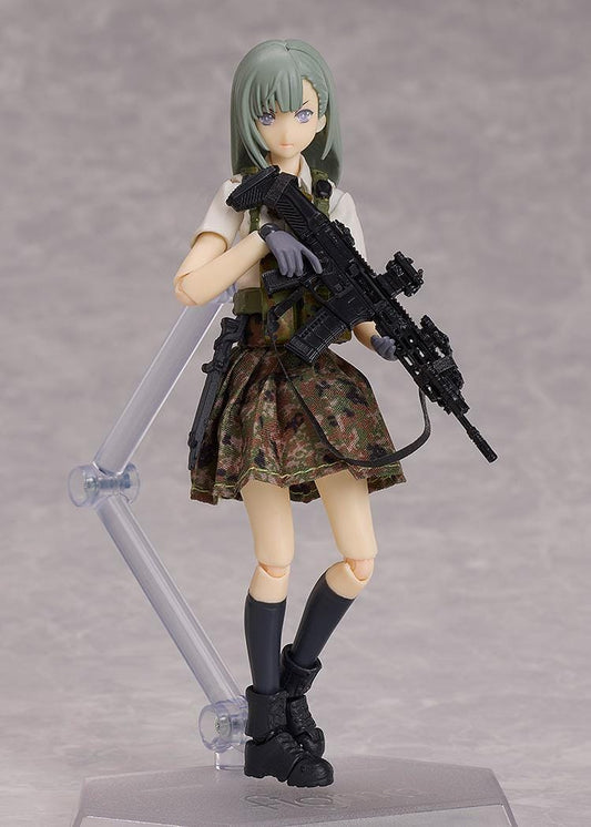 Little Armory figma Ena Toyosaki ver. 1.5 Figure wearing camouflage tactical gear and holding a detailed rifle