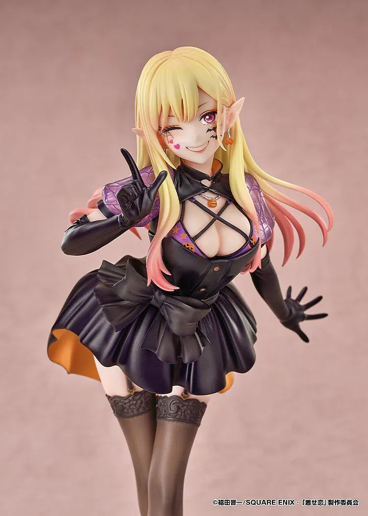 My Dress-Up Darling Marin Kitagawa Halloween Ver 1/7 scale figure featuring Marin in a witch-inspired Halloween outfit with pumpkin accents and themed display base