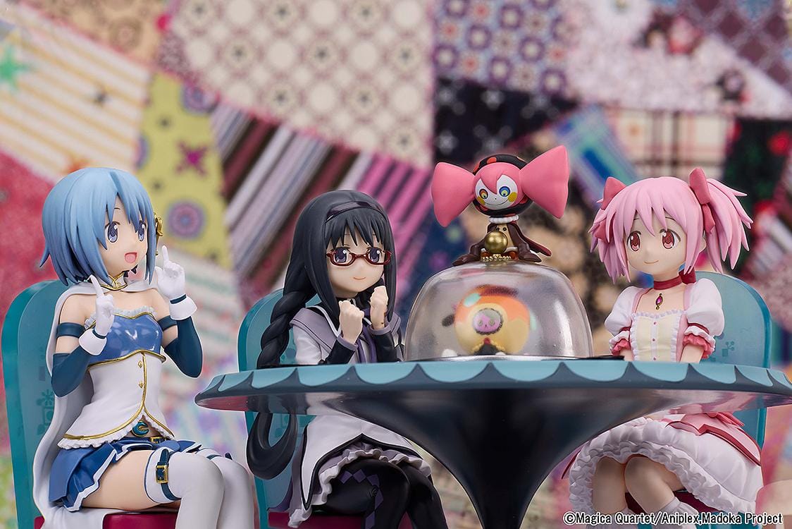 Puella Magi Madoka Magica Rebellion Tea Party Cake Song set of five figures with table