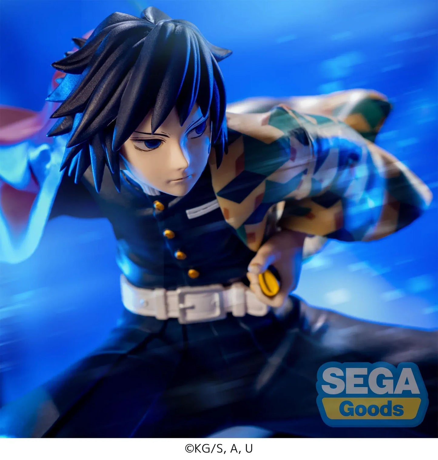 Demon Slayer Kimetsu no Yaiba Luminasta Giyu Tomioka Awakening Figure in dynamic sword pose with water-inspired display base