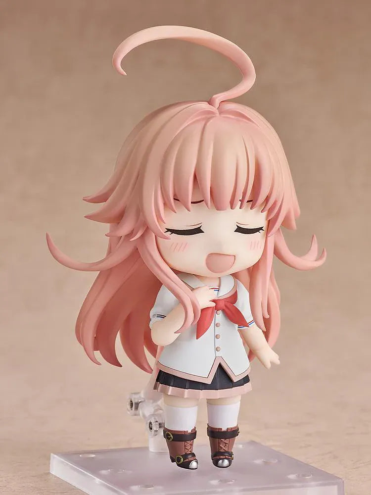 NUKITASHI THE ANIMATION Nendoroid Hinami Watarai figure wearing her school uniform with a cheerful expression