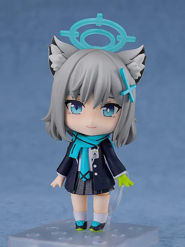 Blue Archive Shiroko Sunaookami Nendoroid rerelease figure with halo accessory, tactical outfit, and weapon parts