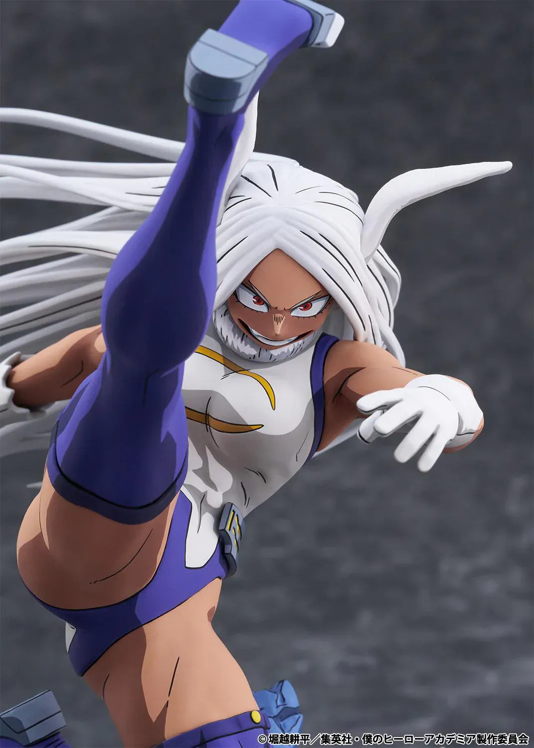 Mirko My Hero Academia 1/8 scale figure with dynamic kick pose and 2D shading effect