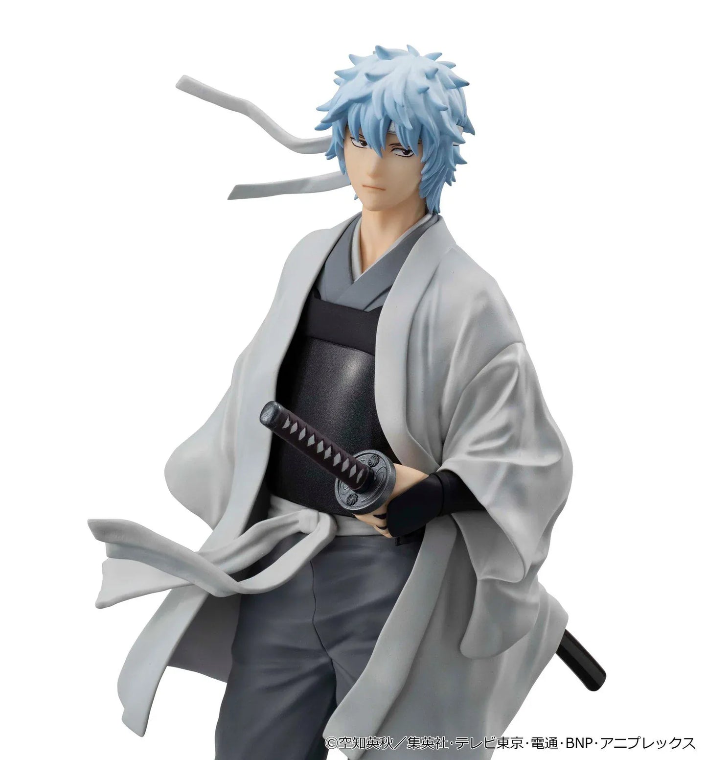 Gintama G.E.M. Carat Series Gintoki Sakata Joi-Shishi Ver. figure wearing traditional white and gray attire with a katana
