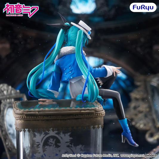 Vocaloid Hatsune Miku MIKU WITH YOU 2025 Version Noodle Stopper Figure in a blue and white outfit