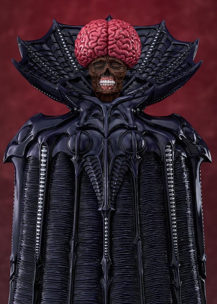 Berserk POP UP PARADE SP Void Figure with exposed brain, skeletal face, dark robe, dramatic collar, and sinister God Hand design