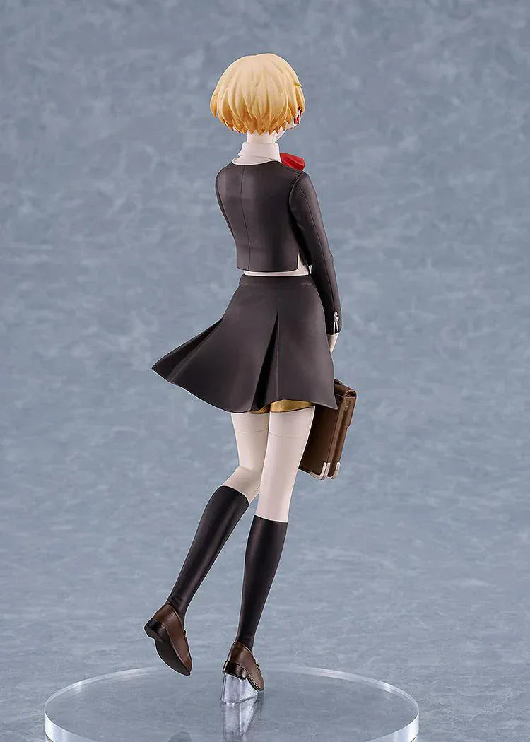 Persona 3 Reload POP UP PARADE Aigis School Uniform Ver. Figure holding briefcase in Gekkoukan uniform with red ribbon