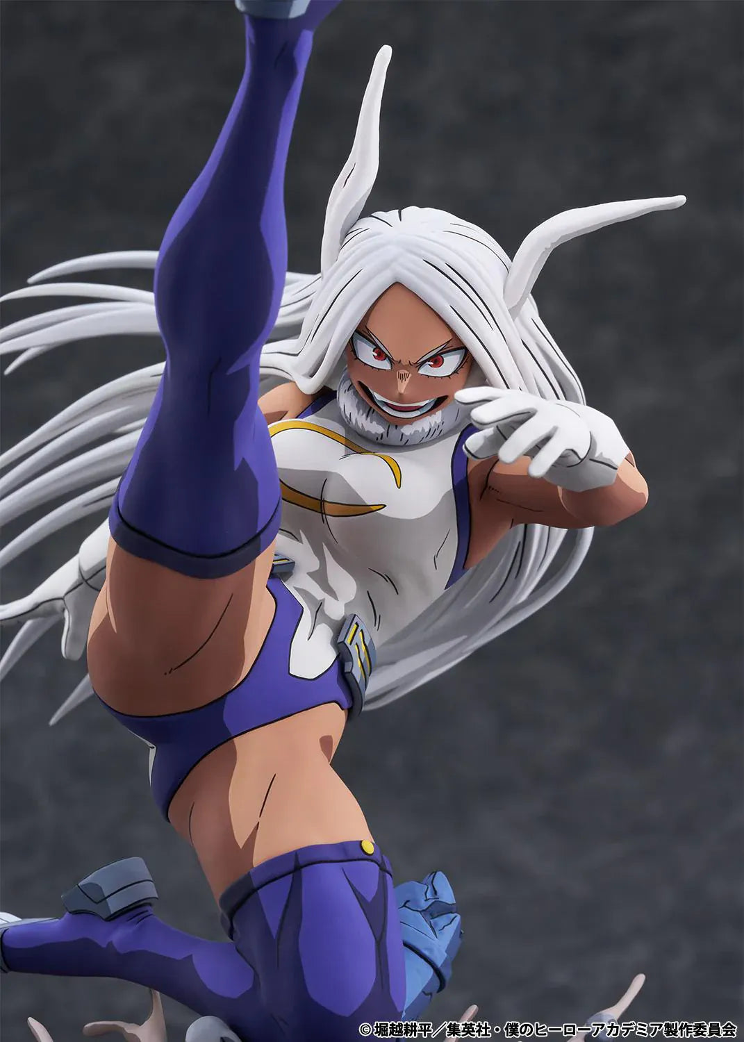 Mirko My Hero Academia 1/8 scale figure with dynamic kick pose and 2D shading effect