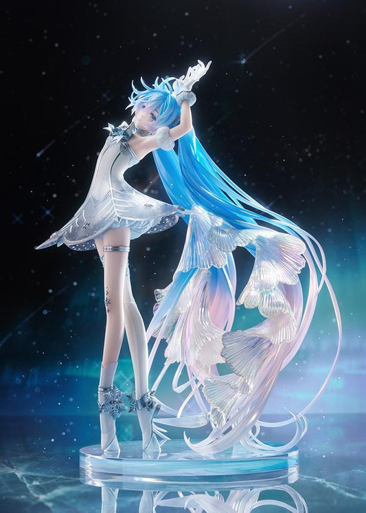 Hatsune Miku G.S. Collection Hatsune Miku Symphony 2025 Sapporo Concert Ver. 1/7 Scale Figure with white outfit, blue twin-tails, and winter-inspired display base