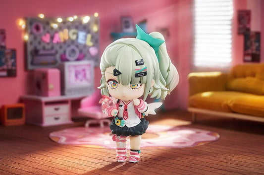 Zenless Zone Zero Nendoroid Sunna figure featuring mint-green hair, colorful accessories, and her signature launcher in an adorable chibi design
