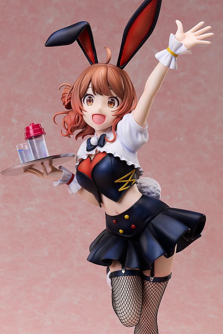 The Idolmaster Gakuen B-Style Ume Hanami Bunny Ver 1/4 scale figure holding a tray and waving in dynamic pose