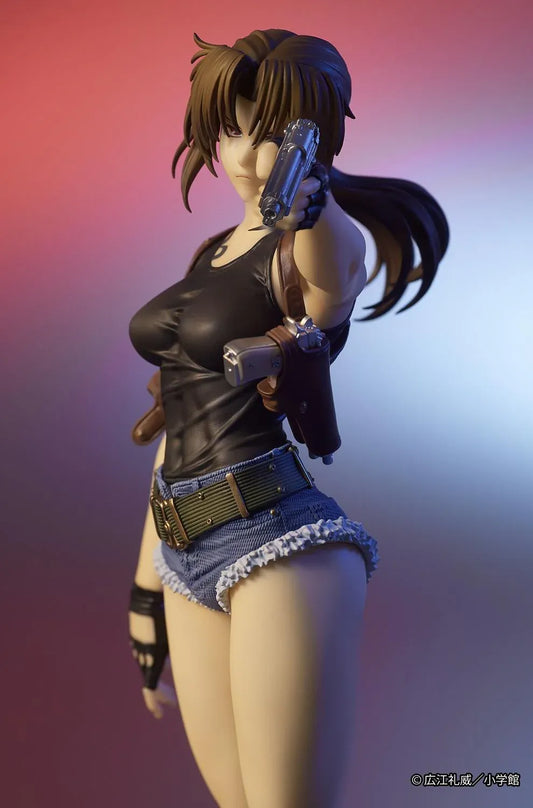 Revy Black Lagoon DIGSTA figure aiming pistol in action pose with detailed outfit