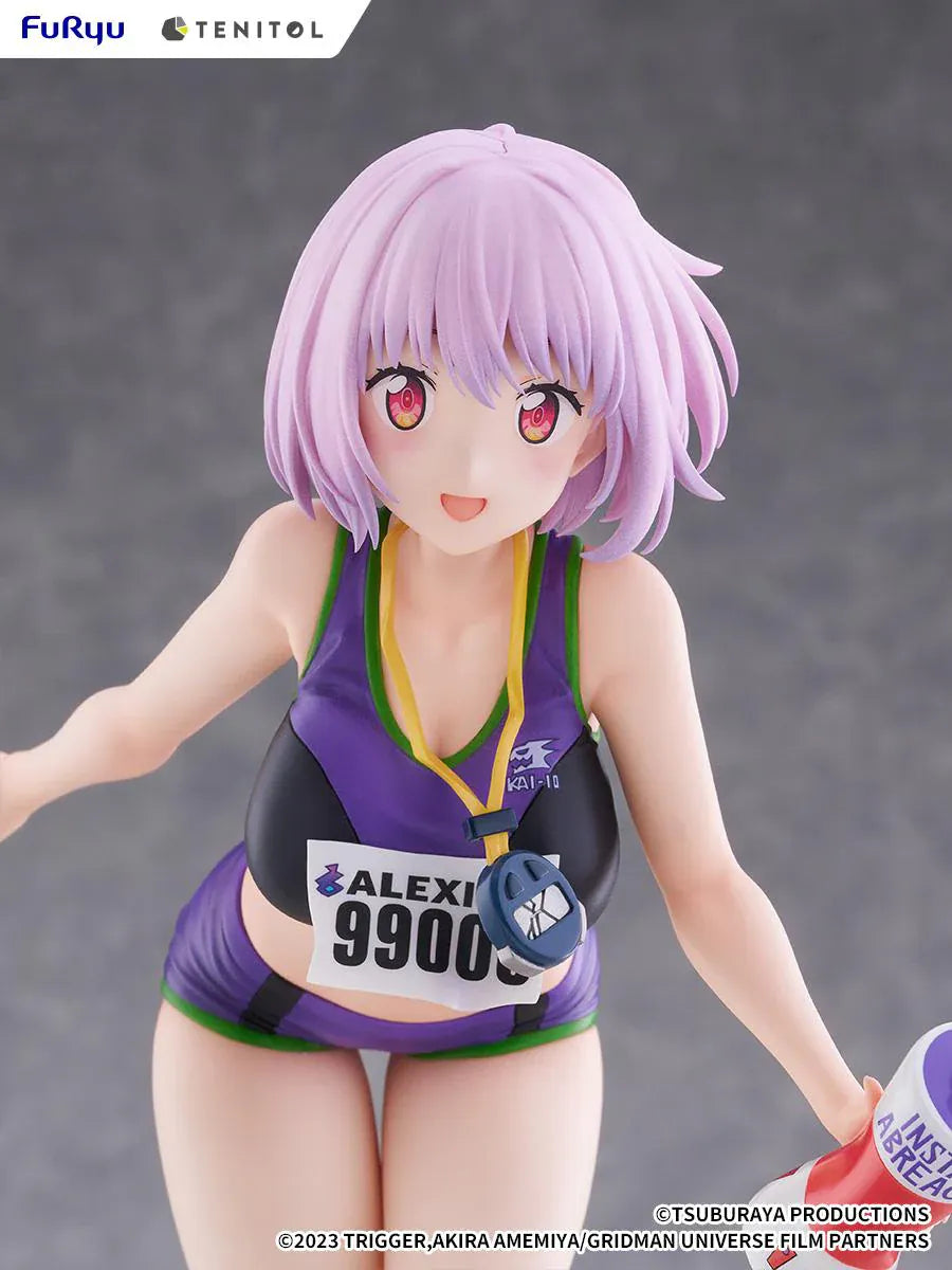 Gridman Universe Tenitol Tall Akane Shinjo Sportswear Ver. Figure in purple athletic outfit holding a water bottle