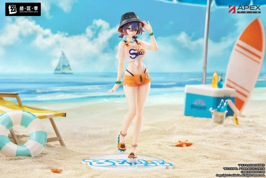 Zenless Zone Zero Limepie Belle Summer Skies 1/8 scale figure featuring Belle in a summer outfit with a bucket hat and orange shorts