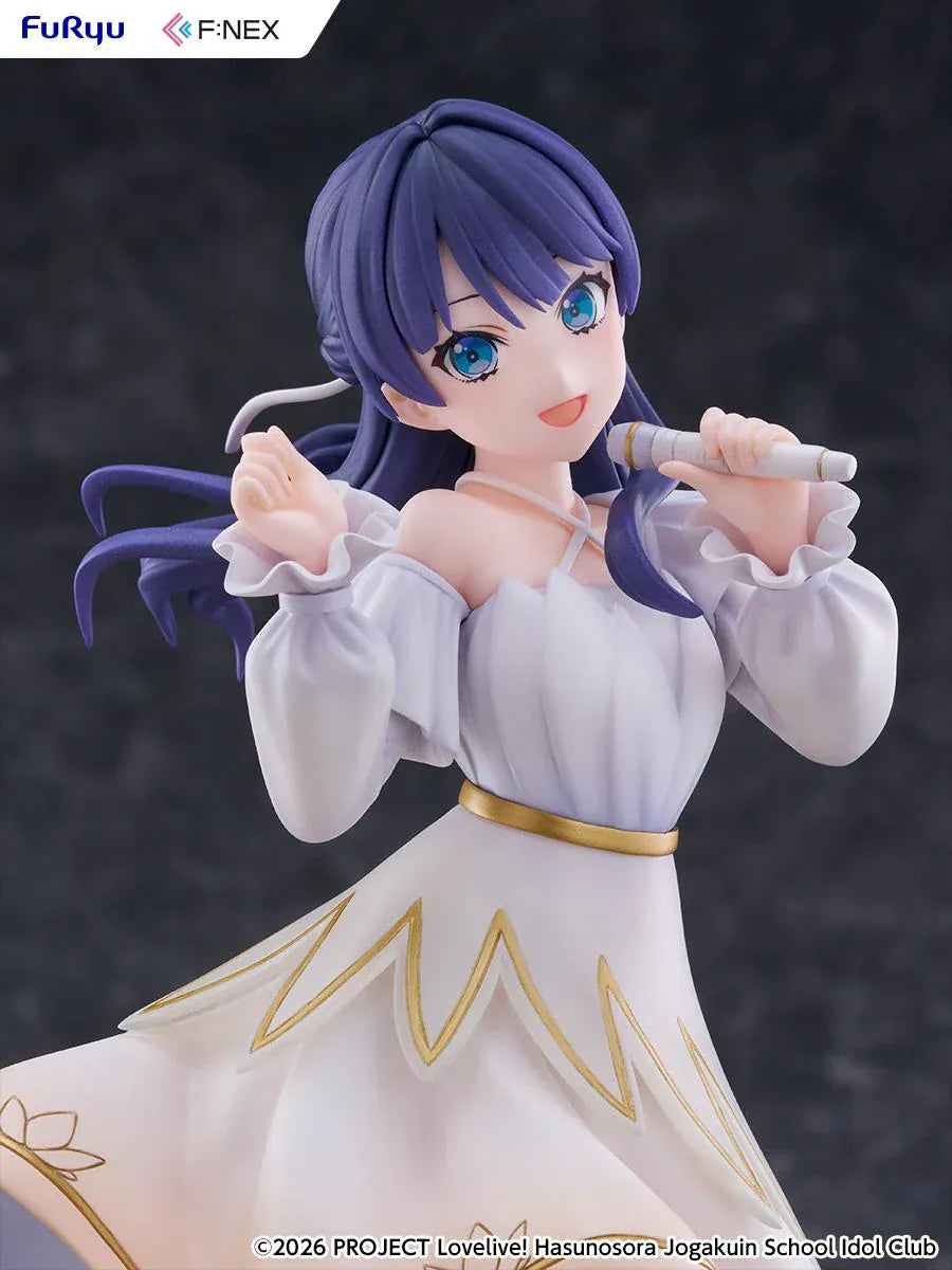 Love Live Hasunosora Girls' High School Idol Club Sayaka Murano 1/7 Scale Figure in white idol dress with flowing blue hair