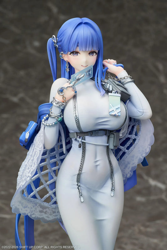 GODDESS OF VICTORY NIKKE Arcana 1/7 Scale Figure with blue hair, light-blue dress, accessories, and display base