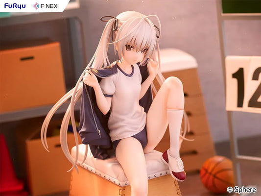 Yosuga no Sora Sora Kasugano Bloomers Ver 1/7 scale figure sitting on wooden vaulting box wearing gym uniform and bloomers.