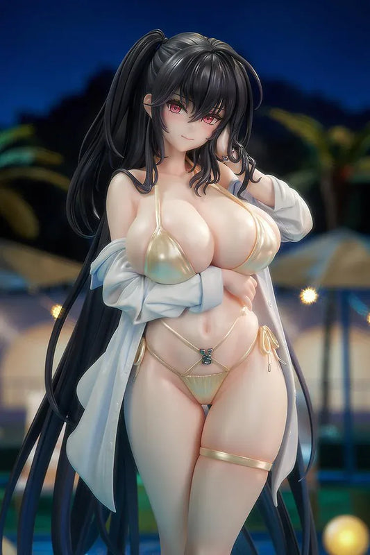Azur Lane Taihou Nightpool version 1/6 scale figure with long black hair and gold bikini outfit