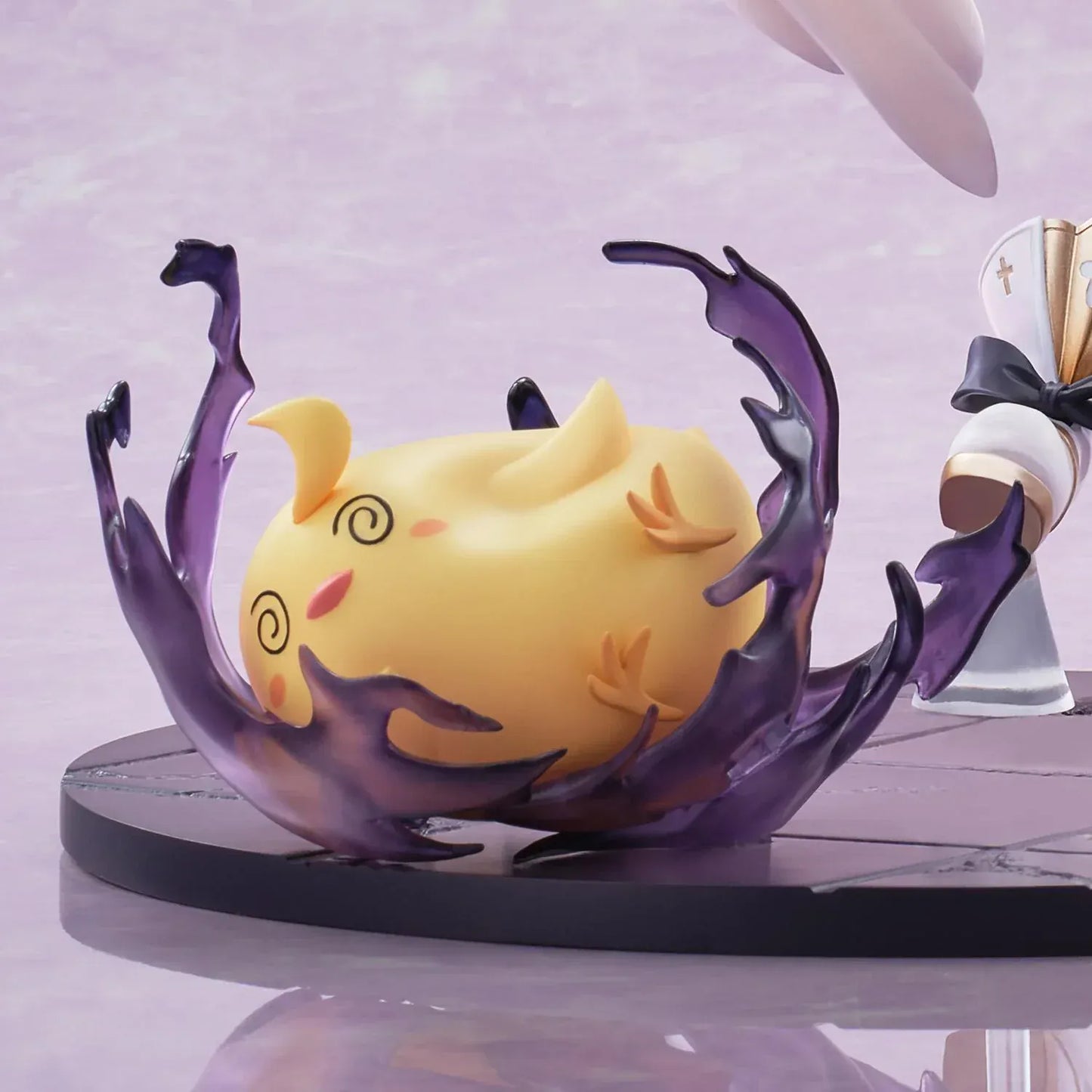 Unicorn White My Angel 1/6 scale figure from Azur Lane with angel wings, white dress, lavender hair, and staff accessory on display base