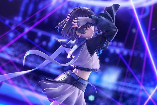 The Idolmaster Gakuen Misuzu Hataya Moon Turtle 1/7 Scale Figure with purple hair, blue-and-black outfit, flowing ribbon, and display base