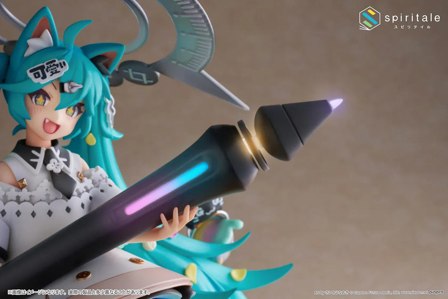 Hatsune Miku x Naoki Saito My Figure Making The Painter Ver 1/7 scale figure holding large paintbrush with floral base
