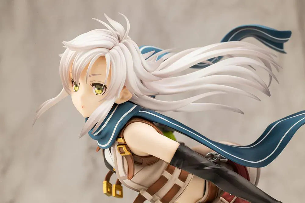 The Legend of Heroes Fie Claussell 1/8 Scale Figure Rerelease with white hair, flowing scarf, dual blade weapons, and dynamic action pose